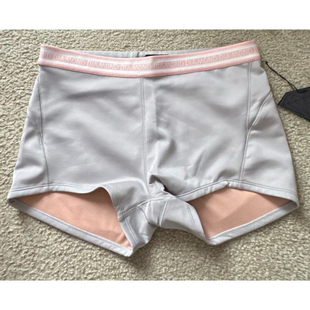 Diamond 24 KARAT Gray With Pink ATHLETIC SHORT Women’s Size X-Large New NWTs